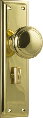 TRADCO DOOR KNOB MILTON PRIVACY PAIR UNLACQUERED PB