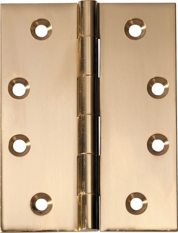 TRADCO HINGE FIXED PIN UNLACQUERED POLISHED BRASS