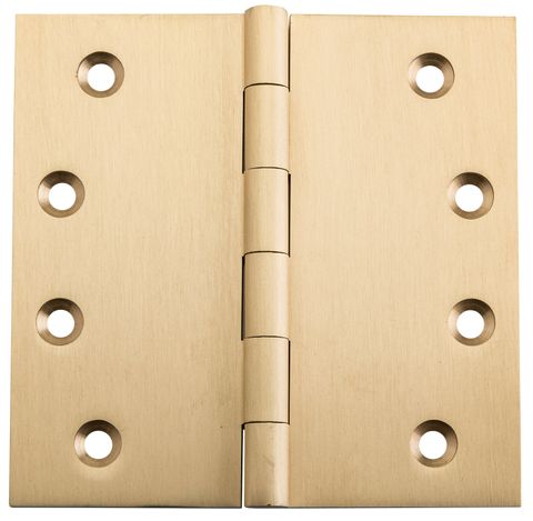 TRADCO HINGE FIXED PIN UNLACQUERED SATIN BRASS