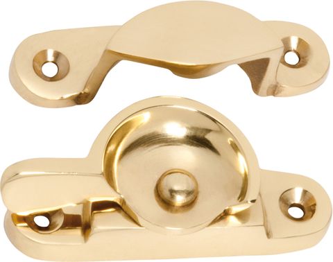 TRADCO SASH FASTENER CLASSIC UNLACQUERED POLISHED BRASS