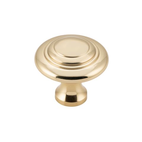 TRADCO CUPBOARD KNOB DOMED UNLACQUERED POLISHED BRASS