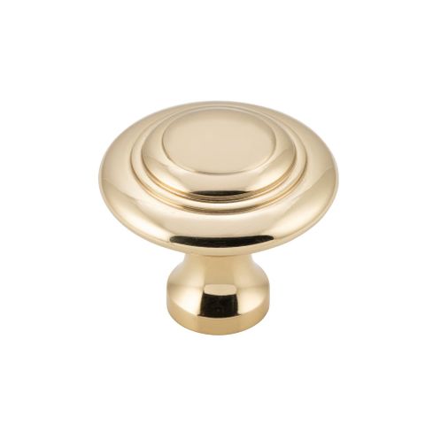 Tradco TRA21386 Cupboard Knob Domed Unlacquered Polished Brass