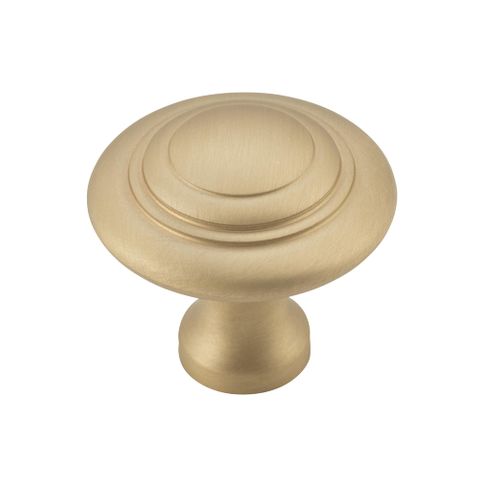 Tradco TRA21393 Cupboard Knob Domed Unlacquered Satin Brass D38xp35mm