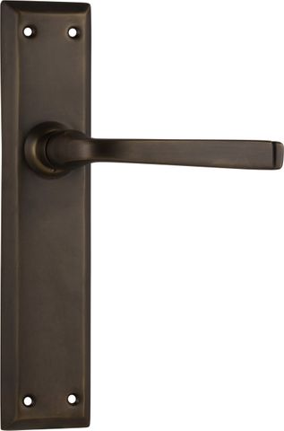 TRADCO DOOR LEVER MENTON LATCH PAIR ANTIQUE BRASS