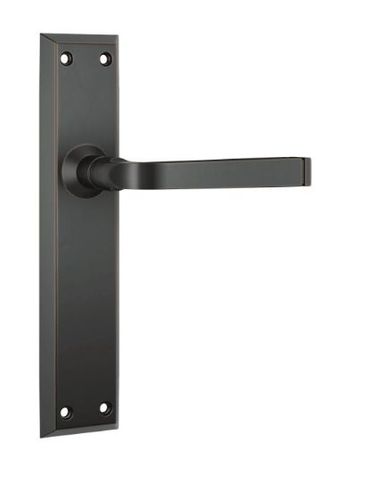 Tradco TRA0681 Door Lever Menton Latch Pair Antique Copper