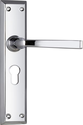 TRADCO DOOR LEVER MENTON EURO PAIR CHROME PLATED