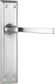 Tradco TRA0687 Door Lever Menton Latch Pair Satin Chrome