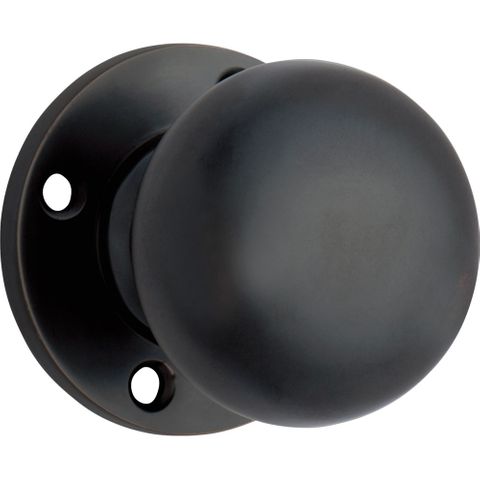 Tradco TRA0696 Door Knob Retro Fit Round Rose Pair Antique Copper