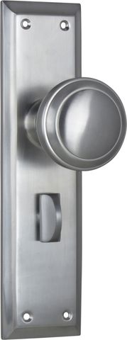 TRADCO DOOR KNOB MILTON PRIVACY PAIR SATIN CHROME