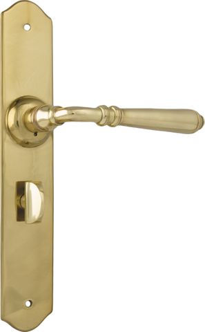 TRADCO DOOR LEVER REIMS PRIVACY PAIR POLISHED BRASS