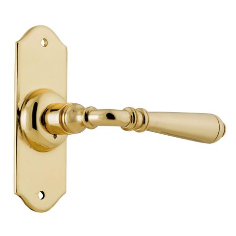 Tradco TRA0773 Door Lever Reims Latch Pair Polished Brass