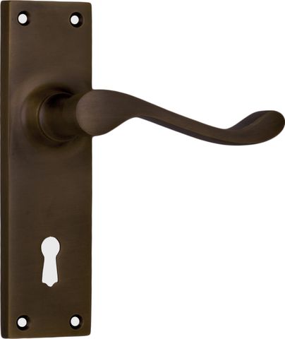 TRADCO VICTORIAN LEVER LOCK PLATE FURNITURE SET