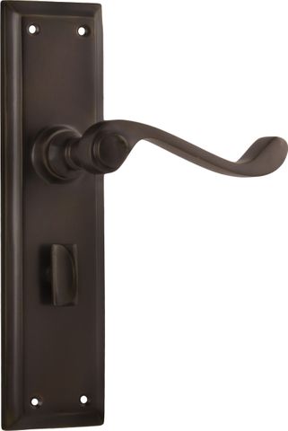 TRADCO DOOR LEVER MILTON PRIVACY PAIR ANTIQUE BRASS