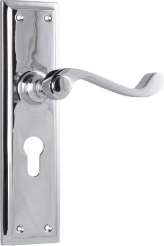 TRADCO DOOR LEVER MILTON EURO PAIR CHROME PLATED