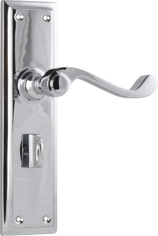 TRADCO DOOR LEVER MILTON PRIVACY PAIR CHROME PLATED