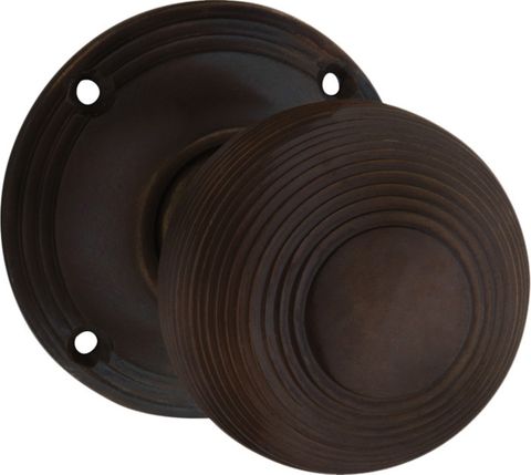 TRADCO REEDED MORTICE KNOB SET