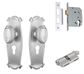 Tradco TRA0870 Door Knob Bungalow Latch Pair Satin Chrome