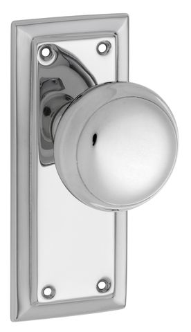 TRADCO DOOR KNOB RICHMOND LATCH PAIR CHROME PLATED