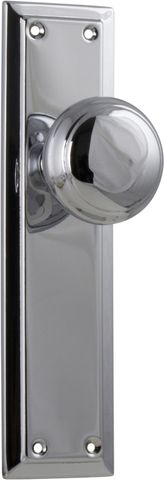 TRADCO DOOR KNOB RICHMOND LATCH PAIR CHROME PLATED