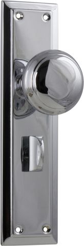 TRADCO DOOR KNOB RICHMOND PRIVACY PAIR CHROME PLATED