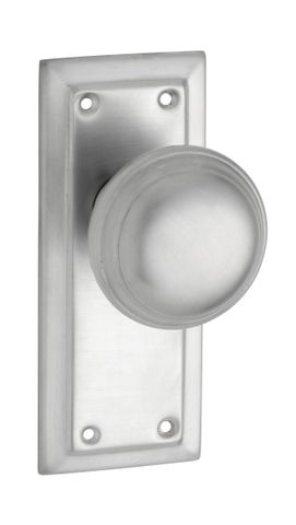 TRADCO DOOR KNOB RICHMOND LATCH PAIR SATIN CHROME
