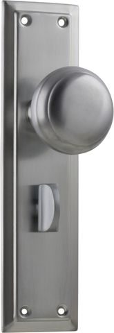 TRADCO DOOR KNOB RICHMOND PRIVACY PAIR SATIN CHROME