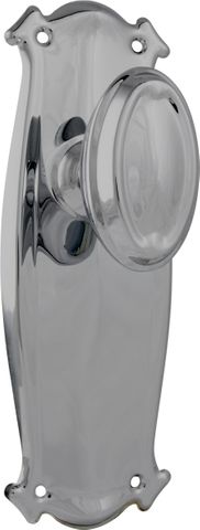 TRADCO DOOR KNOB BUNGALOW LATCH PAIR CHROME PLATED