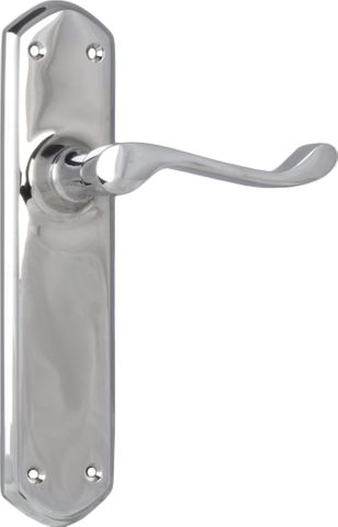TRADCO DOOR LEVER WINDSOR LATCH PAIR CHROME PLATED