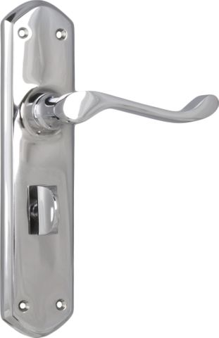TRADCO DOOR LEVER WINDSOR PRIVACY PAIR CHROME PLATED