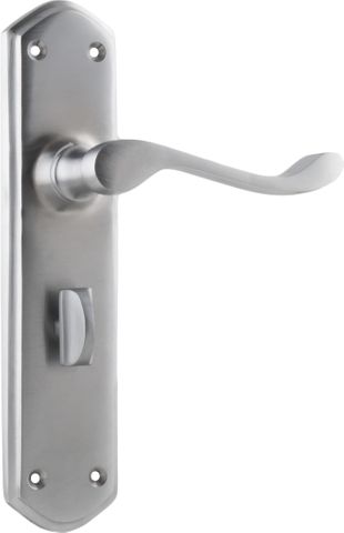 TRADCO DOOR LEVER WINDSOR PRIVACY PAIR SATIN CHROME