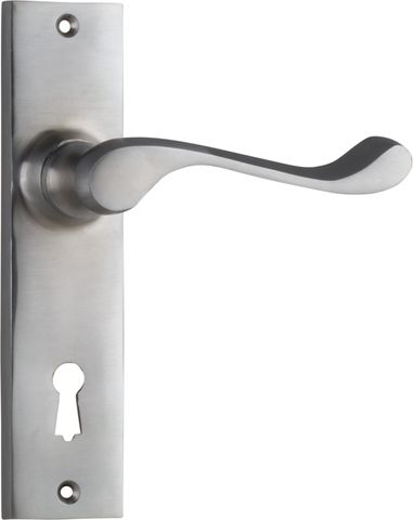 TRADCO DOOR LEVER FREMANTLE LOCK PAIR SATIN CHROME