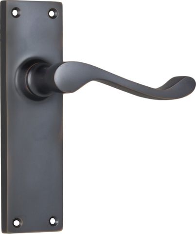 TRADCO DOOR LEVER VICTORIAN LATCH PAIR ANTIQUE COPPER