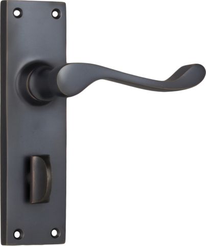 TRADCO DOOR LEVER VICTORIAN PRIVACY PAIR ANTIQUE COPPER