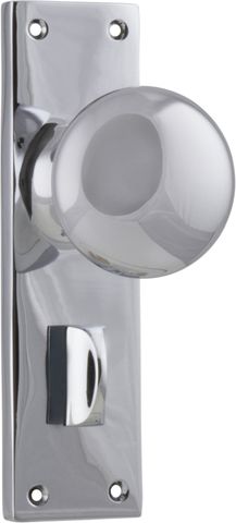 TRADCO DOOR KNOB VICTORIAN PRIVACY PAIR CHROME PLATED
