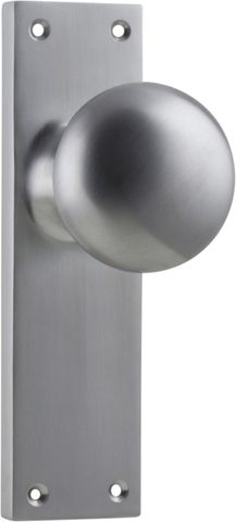 TRADCO DOOR KNOB VICTORIAN LATCH PAIR SATIN CHROME