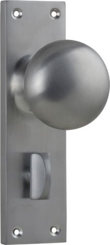 TRADCO DOOR KNOB VICTORIAN PRIVACY PAIR SATIN CHROME