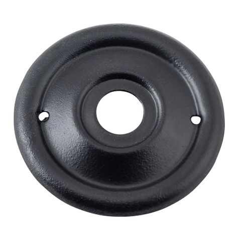 Tradco TRA0932 Backplate For Milled Edge Mortice Knob Pair Matt BLK