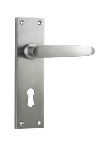 TRADCO DOOR LEVER BALMORAL LOCK PAIR SATIN CHROME