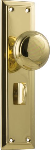 TRADCO DOOR KNOB RICHMOND PRIVACY PAIR POLISHED BRASS