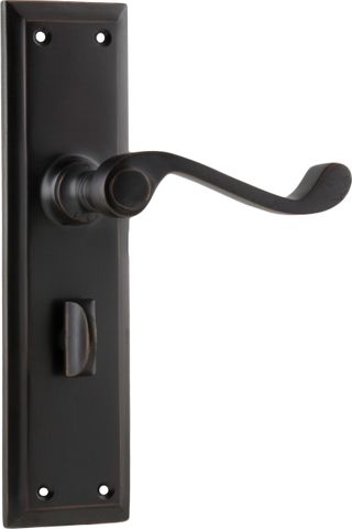 TRADCO DOOR LEVER MILTON PRIVACY PAIR ANTIQUE COPPER