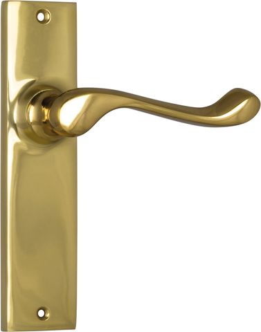 TRADCO DOOR LEVER FREMANTLE LATCH PAIR POLISHED BRASS