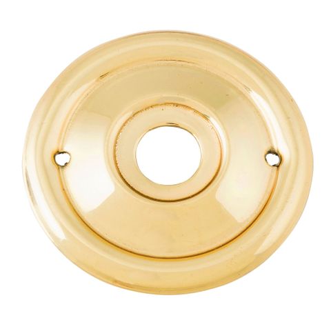 Tradco TRA1027 Backplate For Milled Edge Mortice Knob Pair PB D46mm