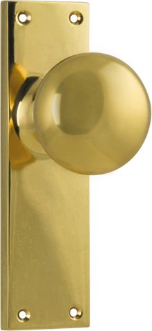 TRADCO DOOR KNOB VICTORIAN LATCH PAIR POLISHED BRASS
