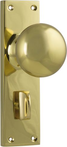 TRADCO DOOR KNOB VICTORIAN PRIVACY PAIR POLISHED BRASS