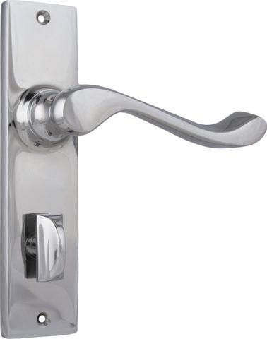 TRADCO DOOR LEVER FREMANTLE PRIVACY PAIR CHROME PLATED