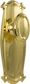 Tradco TRA1050 Door Knob Bungalow Latch Pair Polished Brass