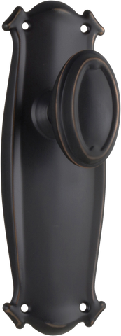 TRADCO DOOR KNOB BUNGALOW LATCH PAIR ANTIQUE COPPER