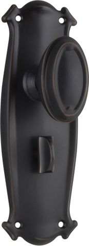 TRADCO DOOR KNOB BUNGALOW PRIVACY PAIR ANTIQUE COPPER