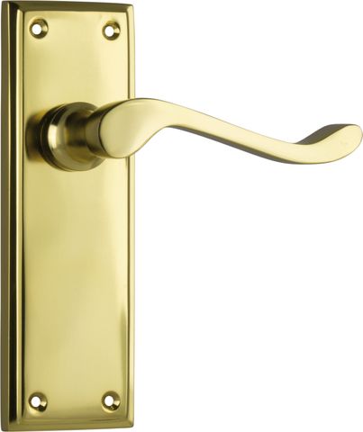 TRADCO DOOR LEVER CAMDEN LATCH PAIR POLISHED BRASS
