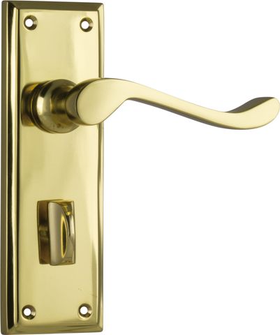 TRADCO DOOR LEVER CAMDEN PRIVACY PAIR POLISHED BRASS